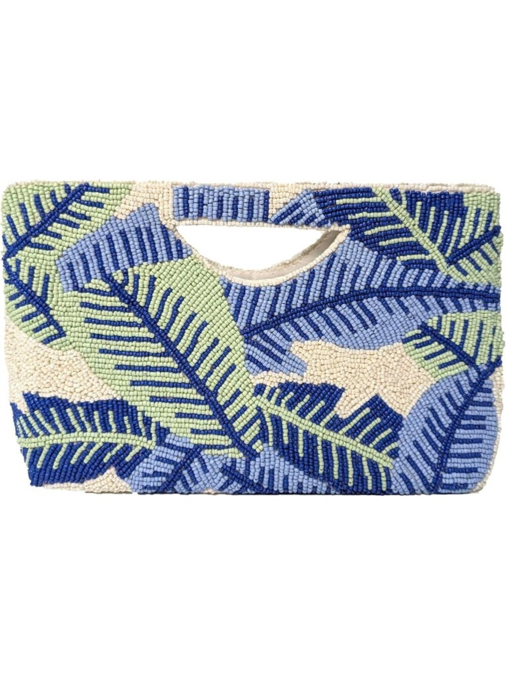 Stylish Multicolor Half Moon Clutch - 10-Inch Blue Breeze Design, Perfect for